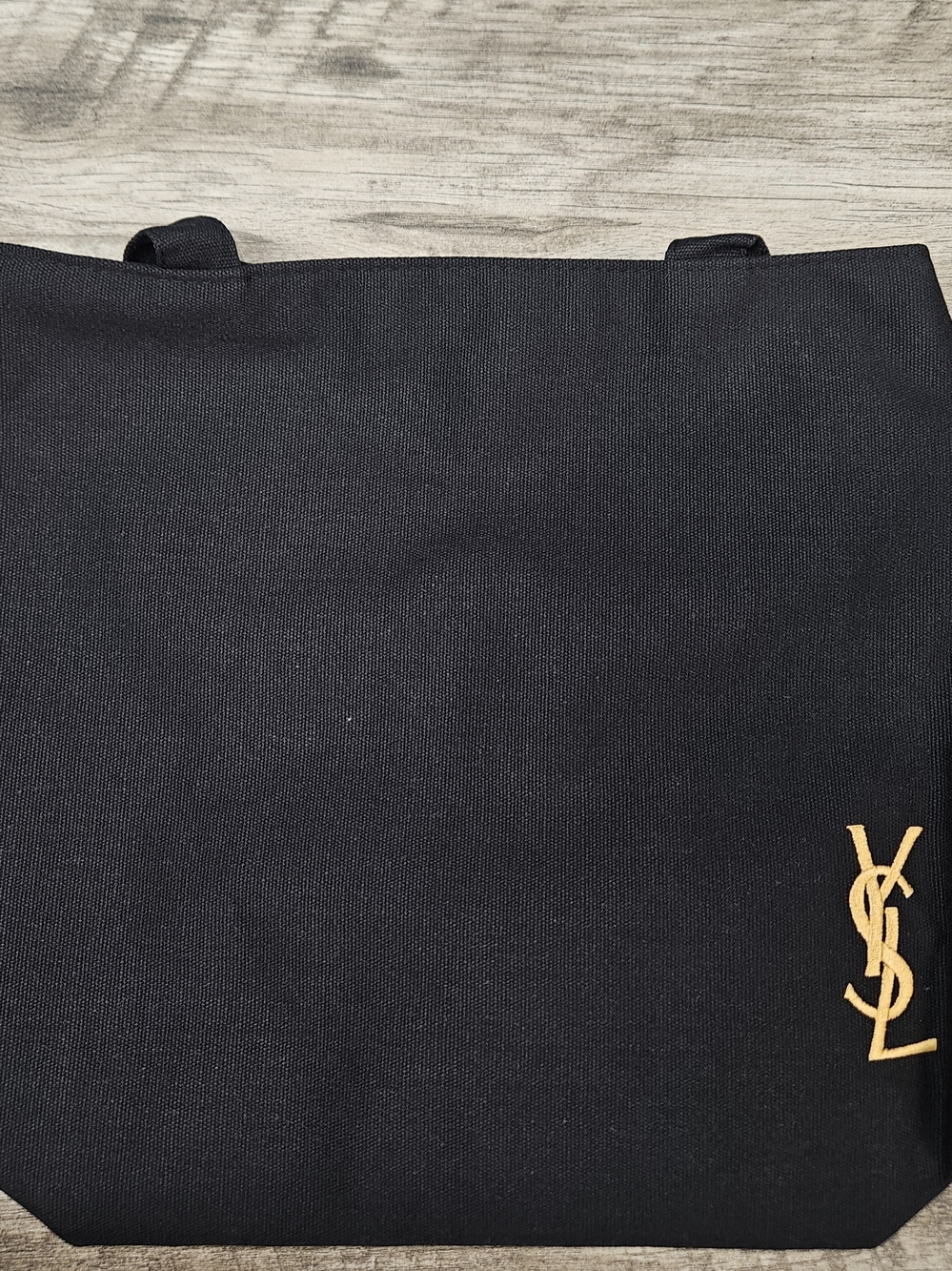 Yves Saint Laurent Black Tote with Gold YSL Monogram
